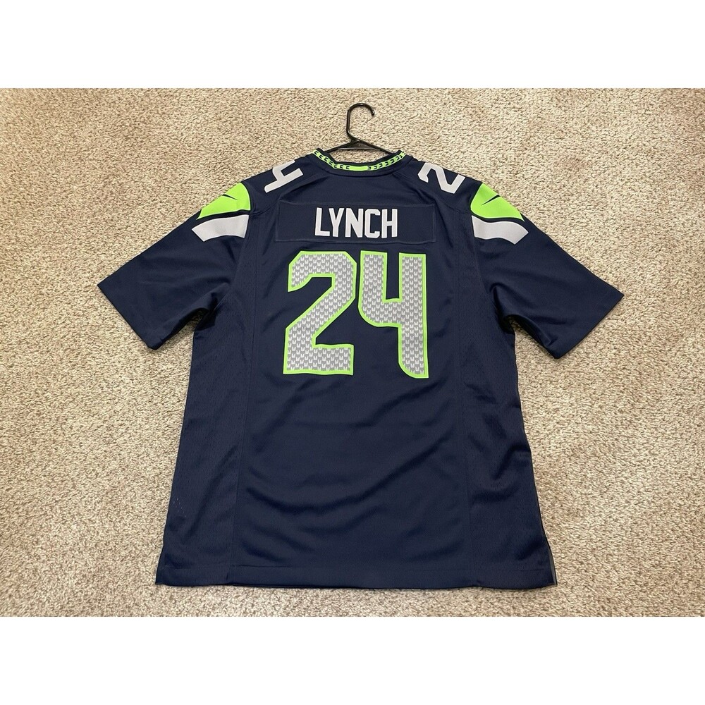 Nike On Field Marshawn Lynch Seattle Seahawks Jersey Men’s Large NFL Football - Picture 2 of 5
